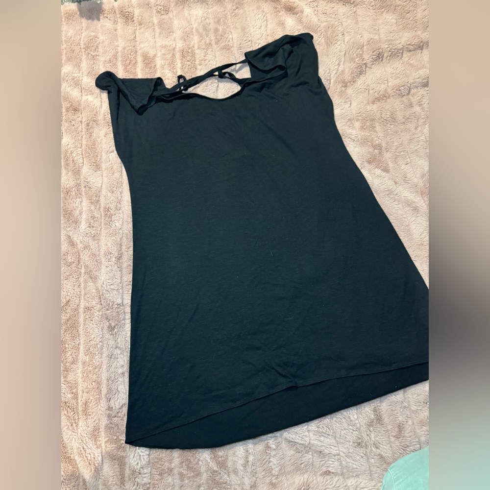 Balance Collection swim suit cover up, black with detail in the back